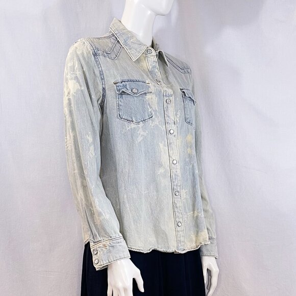 Snap-Front Denim Shirt | Xhilaration - Picture 3 of 8